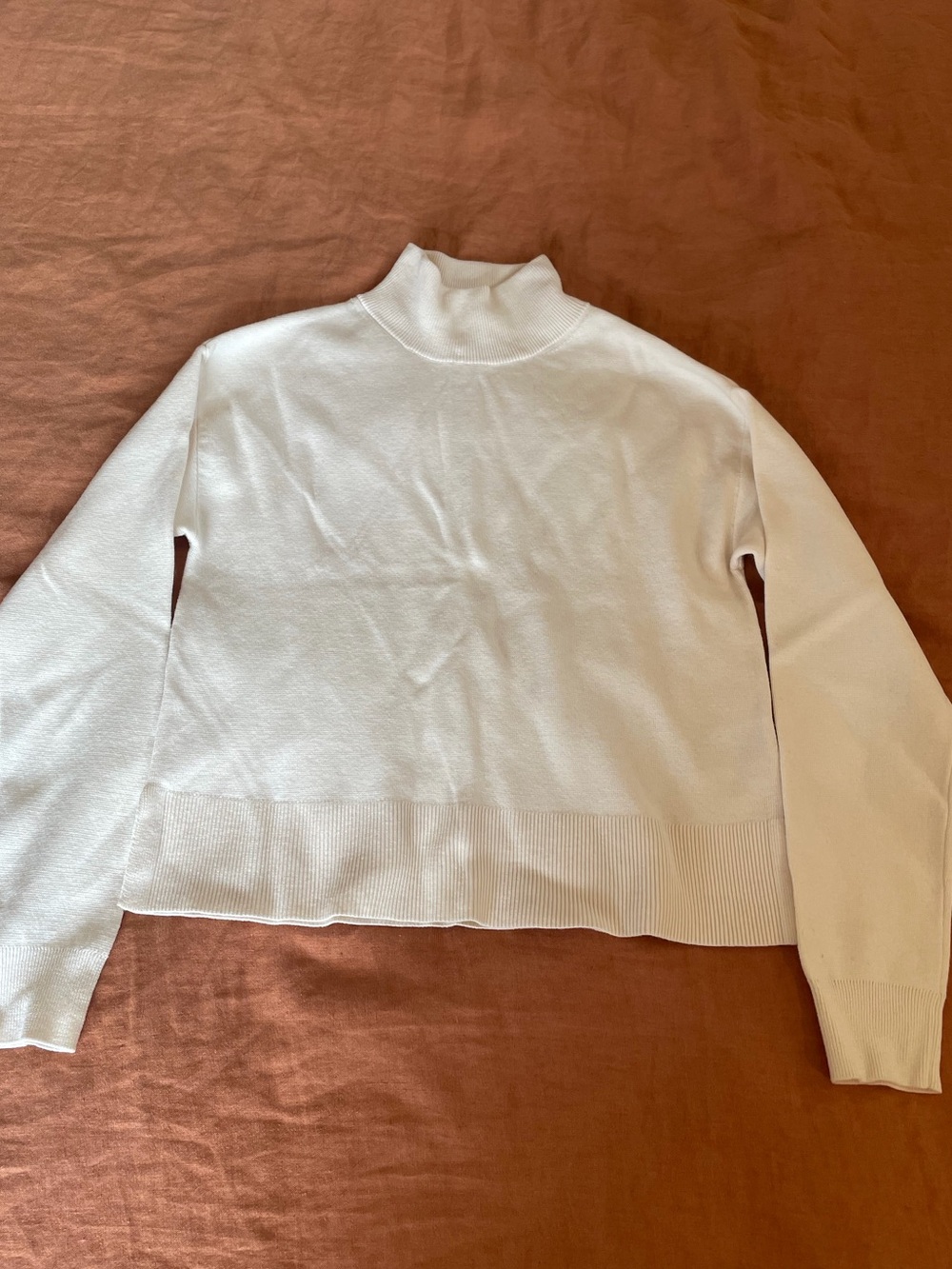 & Other Stories Cream Mock Neck Sweater